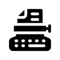 typewriter icon. glyph icon for your website, mobile, presentation, and logo design. vector
