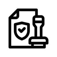 contract icon. line icon for your website, mobile, presentation, and logo design. vector