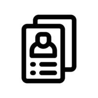 cv icon. line icon for your website, mobile, presentation, and logo design. vector