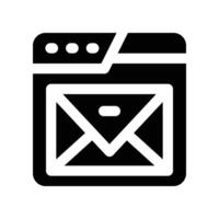 email icon. glyph icon for your website, mobile, presentation, and logo design. vector