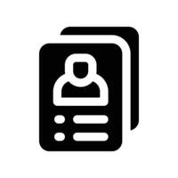 cv icon. glyph icon for your website, mobile, presentation, and logo design. vector