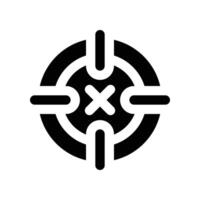 target icon. glyph icon for your website, mobile, presentation, and logo design. vector
