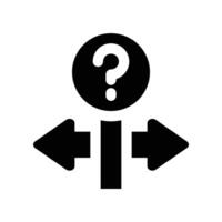 decision icon. glyph icon for your website, mobile, presentation, and logo design. vector