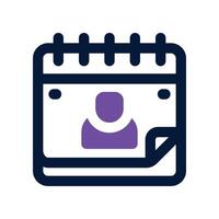 calendar icon. dual tone icon for your website, mobile, presentation, and logo design. vector