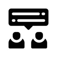 conversation icon. glyph icon for your website, mobile, presentation, and logo design. vector
