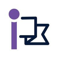 flag icon. dual tone icon for your website, mobile, presentation, and logo design. vector