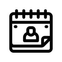 calendar icon. line icon for your website, mobile, presentation, and logo design. vector