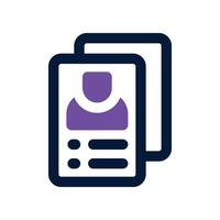 cv icon. dual tone icon for your website, mobile, presentation, and logo design. vector