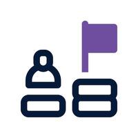 milestone icon. dual tone icon for your website, mobile, presentationation, and logo design. vector