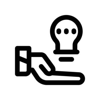 idea icon. line icon for your website, mobile, presentationation, and logo design. vector
