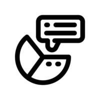 pie chart icon. line icon for your website, mobile, presentationation, and logo design. vector