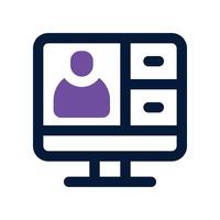 webinar icon. dual tone icon for your website, mobile, presentationation, and logo design. vector