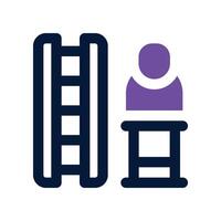 stair icon. dual tone icon for your website, mobile, presentationation, and logo design. vector