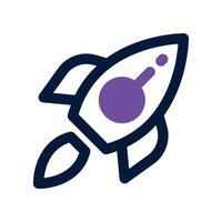 rocket icon. dual tone icon for your website, mobile, presentationation, and logo design. vector
