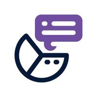 pie chart icon. dual tone icon for your website, mobile, presentationation, and logo design. vector