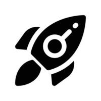 rocket icon. glyph icon for your website, mobile, presentationation, and logo design. vector