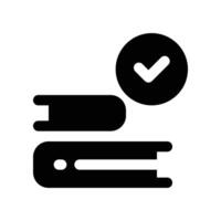 book icon. glyph icon for your website, mobile, presentationation, and logo design. vector
