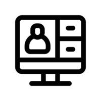 webinar icon. line icon for your website, mobile, presentationation, and logo design. vector