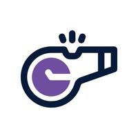 whistle icon. dual tone icon for your website, mobile, presentationation, and logo design. vector