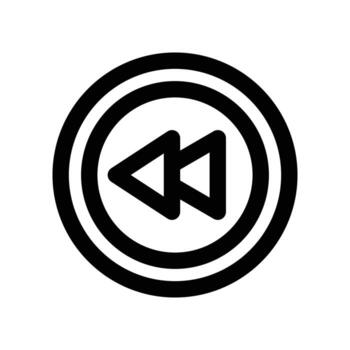 hacia atrás icono. línea icono para tu sitio web, móvil, presentación, y logo diseño. vector