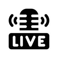 live icon. glyph icon for your website, mobile, presentation, and logo design. vector