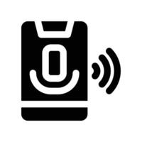mobile phone icon. glyph icon for your website, mobile, presentation, and logo design. vector