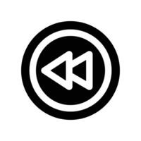 backward icon. glyph icon for your website, mobile, presentation, and logo design. vector