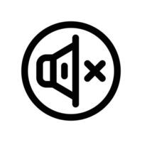 mute icon. line icon for your website, mobile, presentation, and logo design. vector