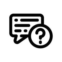 question icon. line icon for your website, mobile, presentation, and logo design. vector