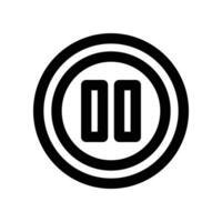 pause icon. line icon for your website, mobile, presentation, and logo design. vector