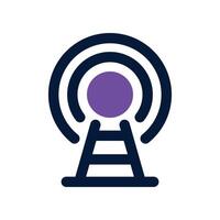 broadcast tower icon. dual tone icon for your website, mobile, presentation, and logo design. vector