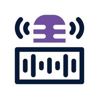 audio waves icon. dual tone icon for your website, mobile, presentation, and logo design. vector