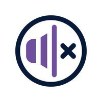 mute icon. dual tone icon for your website, mobile, presentation, and logo design. vector
