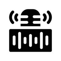 audio waves icon. glyph icon for your website, mobile, presentation, and logo design. vector