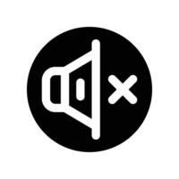 mute icon. glyph icon for your website, mobile, presentation, and logo design. vector