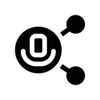 share icon. glyph icon for your website, mobile, presentation, and logo design. vector