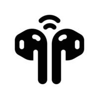 earphone icon. glyph icon for your website, mobile, presentation, and logo design. vector