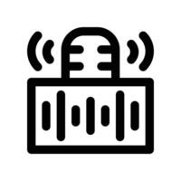 audio waves icon. line icon for your website, mobile, presentation, and logo design. vector