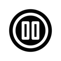 pause icon. glyph icon for your website, mobile, presentation, and logo design. vector