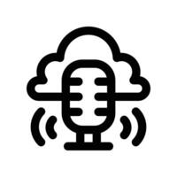cloud icon. line icon for your website, mobile, presentation, and logo design. vector