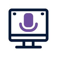 desktop icon. dual tone icon for your website, mobile, presentation, and logo design. vector