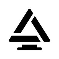 triangle icon. glyph icon for your website, mobile, presentation, and logo design. vector