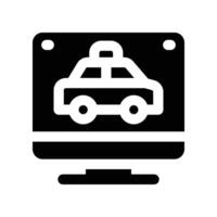 online taxi icon. glyph icon for your website, mobile, presentation, and logo design. vector