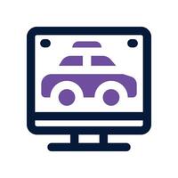online taxi icon. dual tone icon for your website, mobile, presentation, and logo design. vector