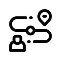 route icon. line icon for your website, mobile, presentation, and logo design. vector