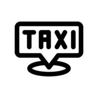 taxi location icon. line icon for your website, mobile, presentation, and logo design. vector