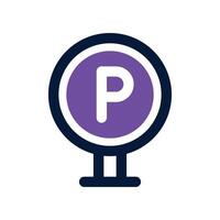parking icon. dual tone icon for your website, mobile, presentation, and logo design. vector