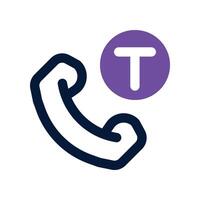 call icon. dual tone icon for your website, mobile, presentation, and logo design. vector