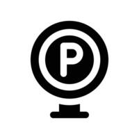 parking icon. glyph icon for your website, mobile, presentation, and logo design. vector