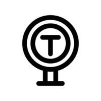 taxi sign icon. line icon for your website, mobile, presentation, and logo design. vector
